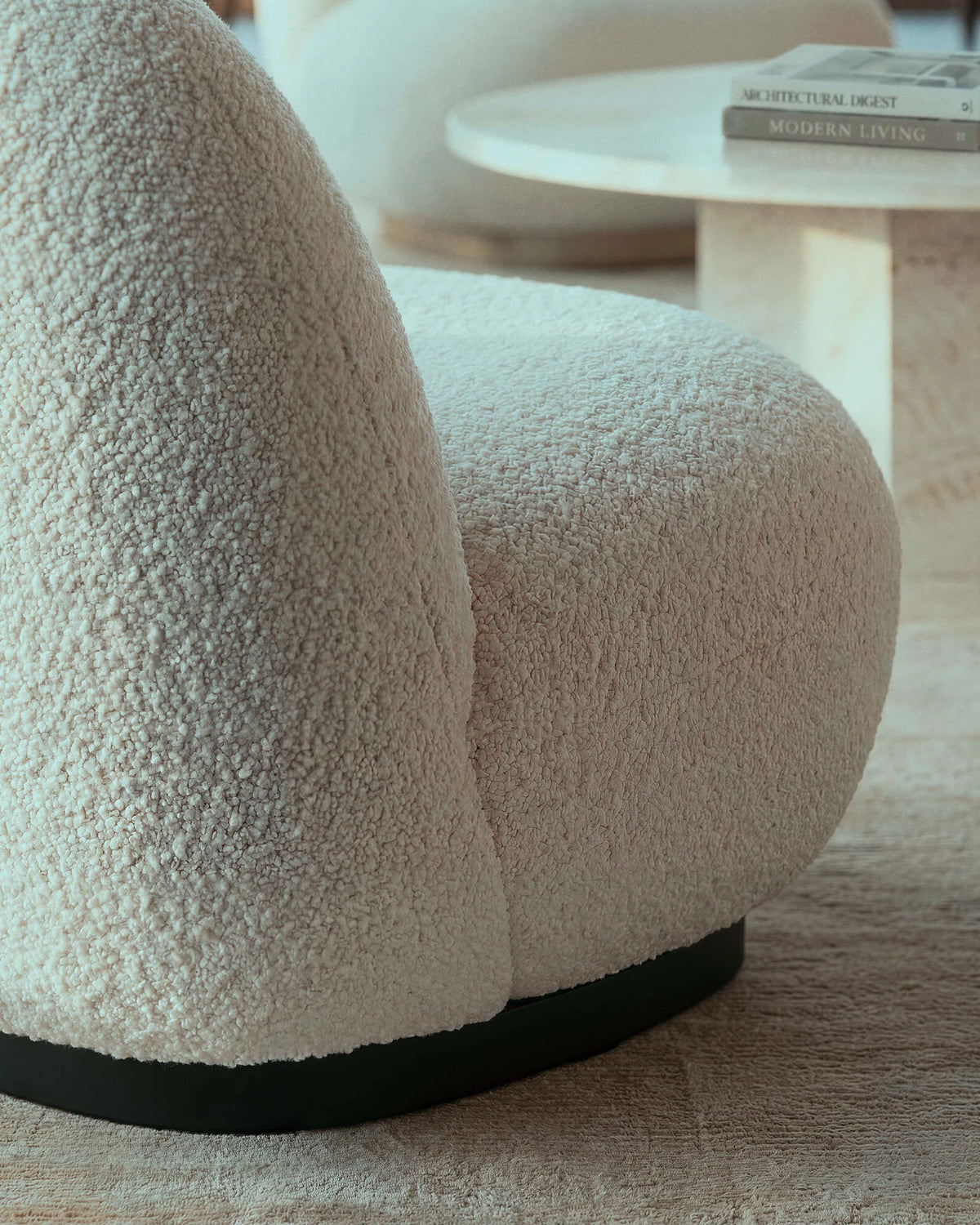 Pacha Lounge Chair by GUBI shown in an interior setting