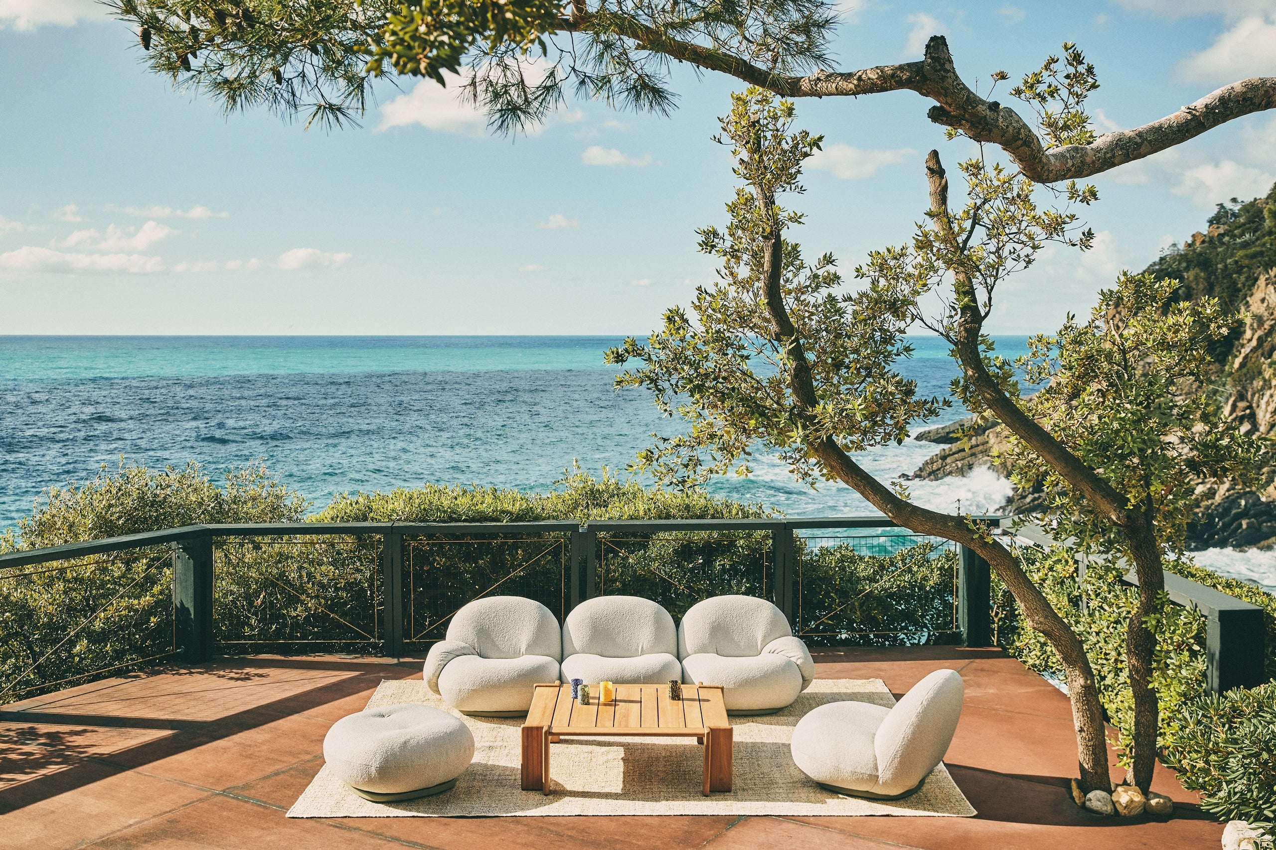 Pacha Outdoor Sofa 3-seater by GUBI shown in an interior setting