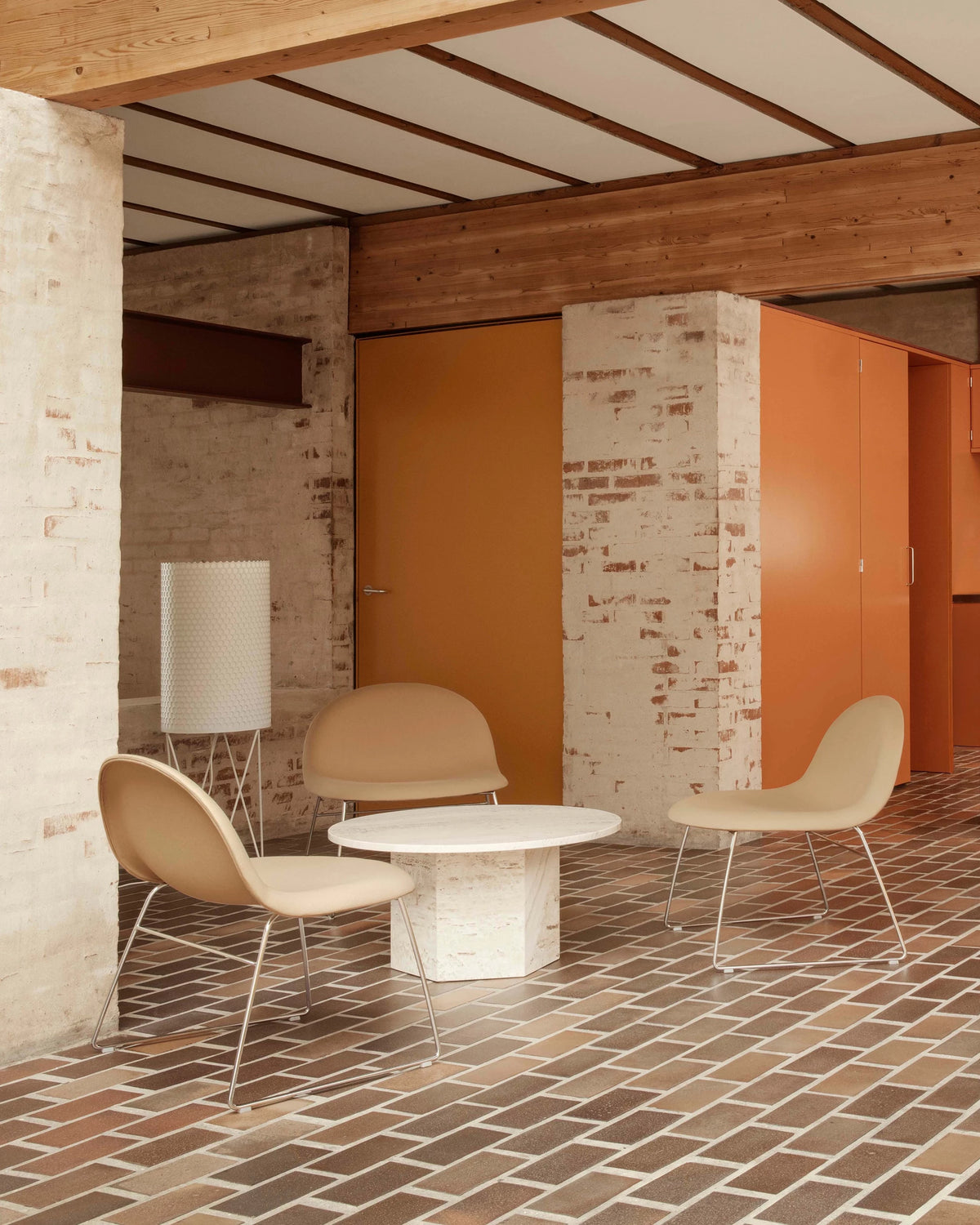 PD2 Floor Lamp by GUBI shown in an interior setting, view 2
