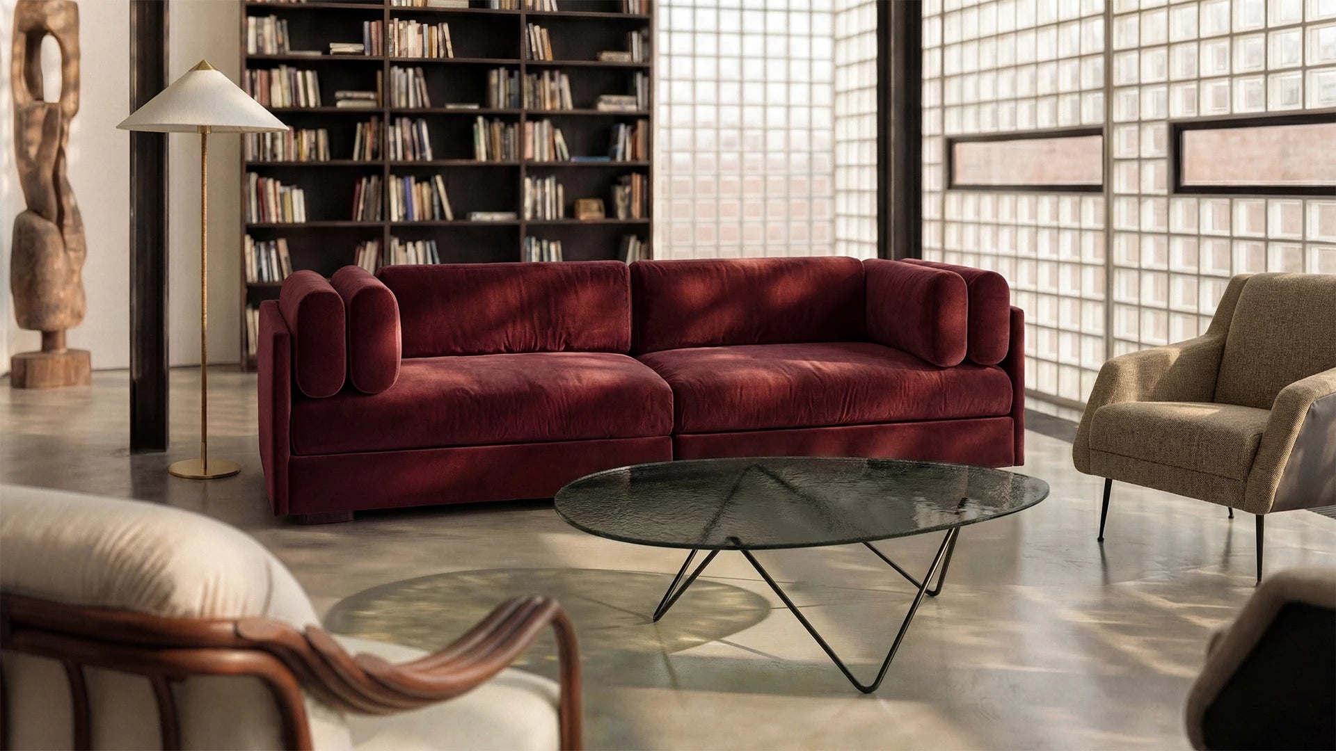 Pedrera Coffee Table by GUBI shown in an interior setting, view 3