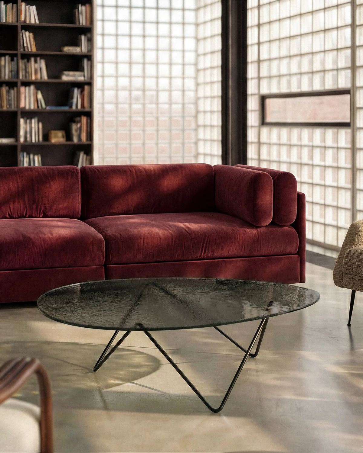 Pedrera Coffee Table by GUBI shown in an interior setting, view 4