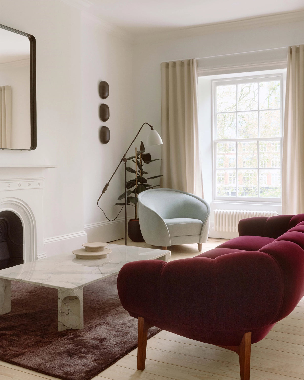Revers Lounge Chair by GUBI shown in an interior setting, view 2