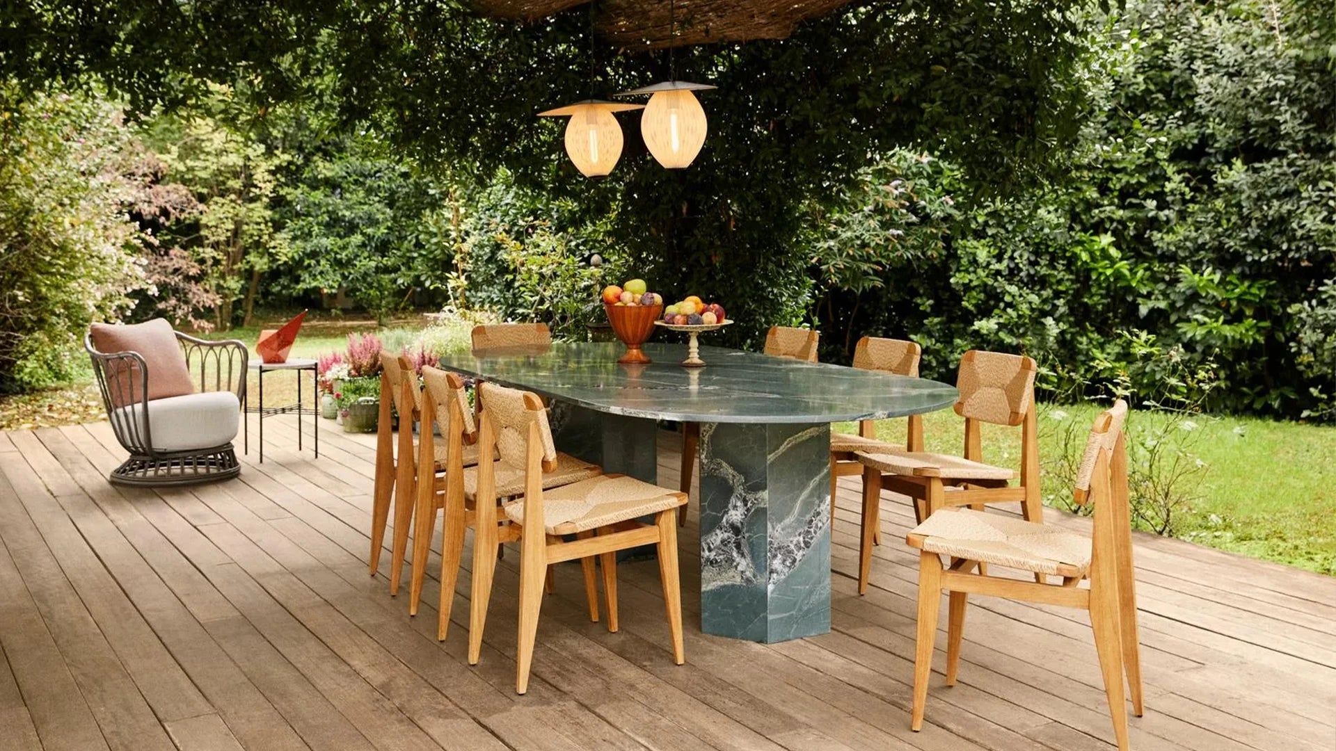 Satellite Outdoor Pendant by GUBI shown in an interior setting, view 1