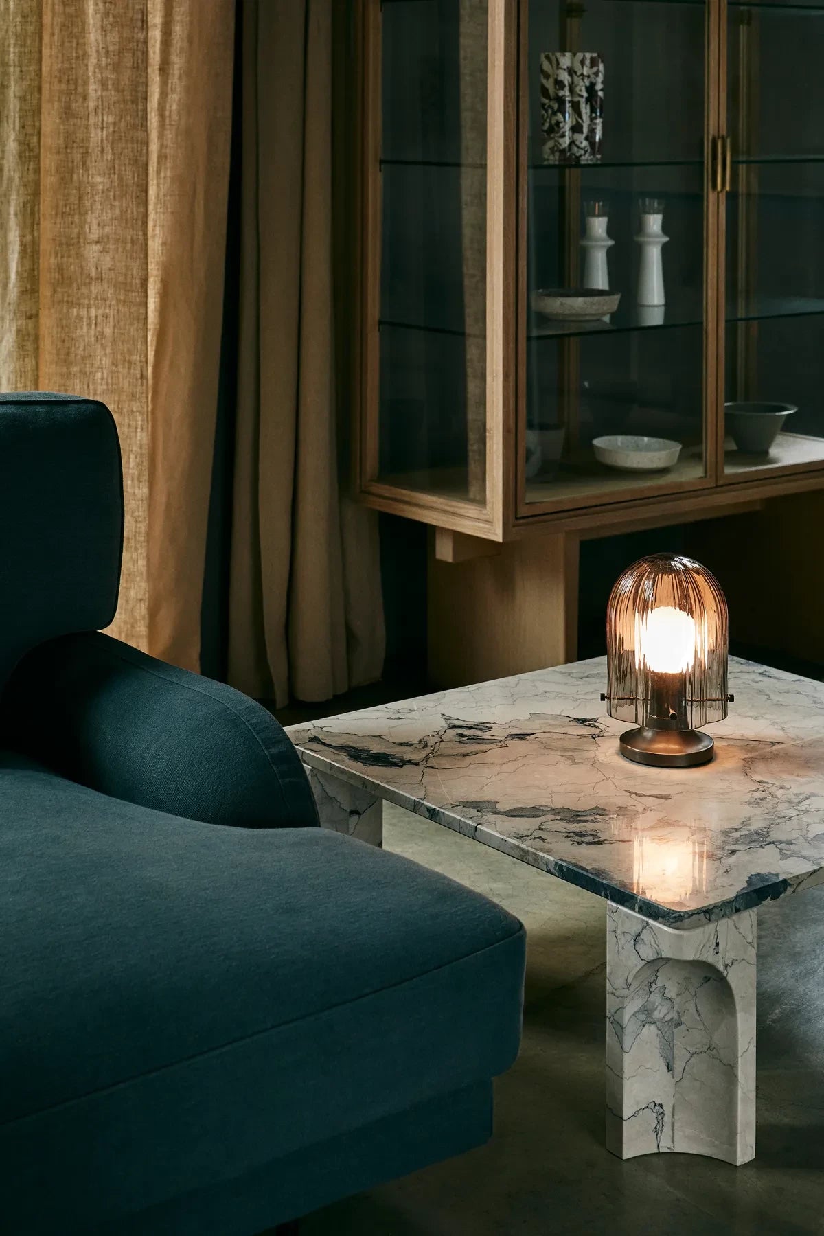 Seine Table Lamp by GUBI shown in an interior setting, view 1