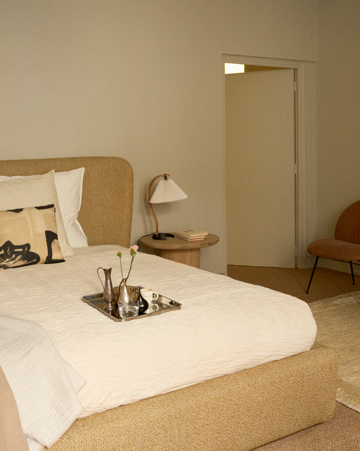 Stay Bed by GUBI shown in an interior setting