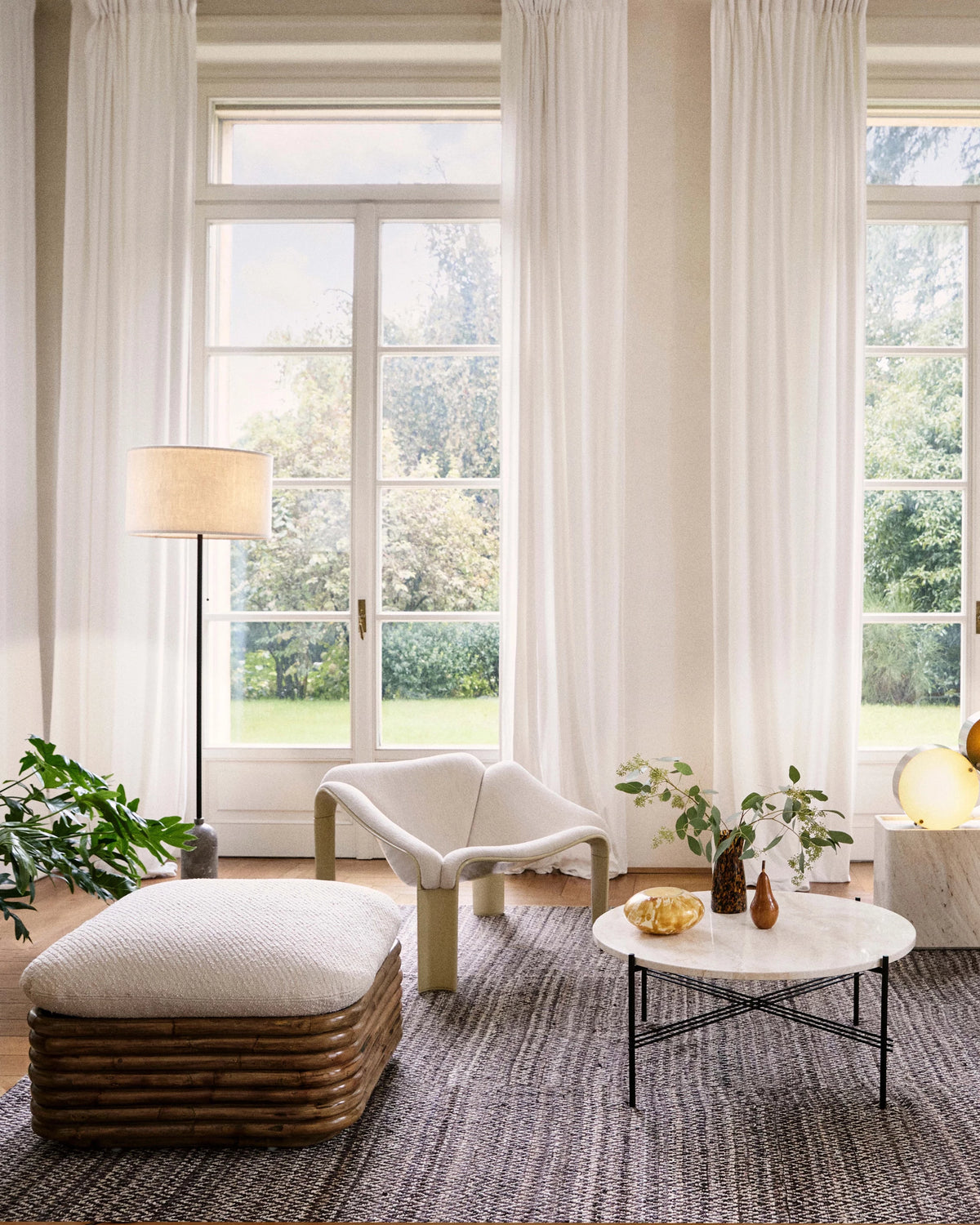 TS Coffee Table, Round by GUBI shown in an interior setting, view 2
