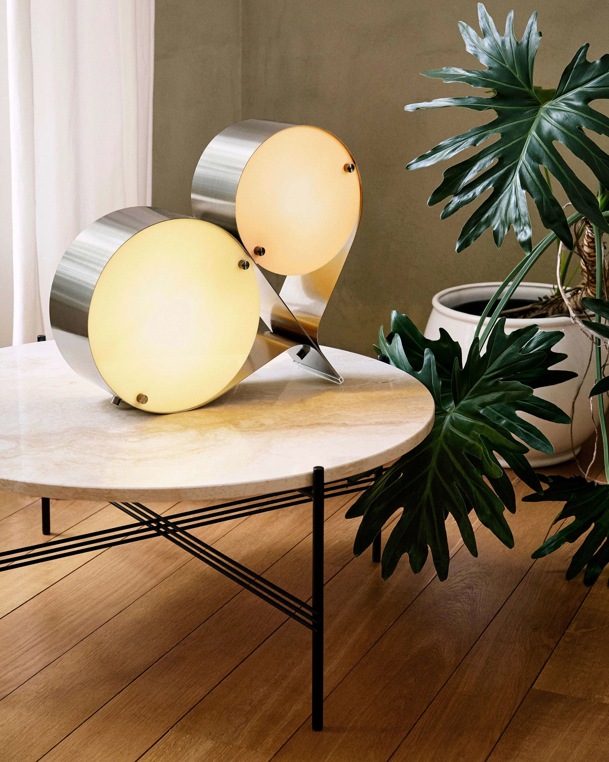 TS Coffee Table, Round by GUBI shown in an interior setting, view 3