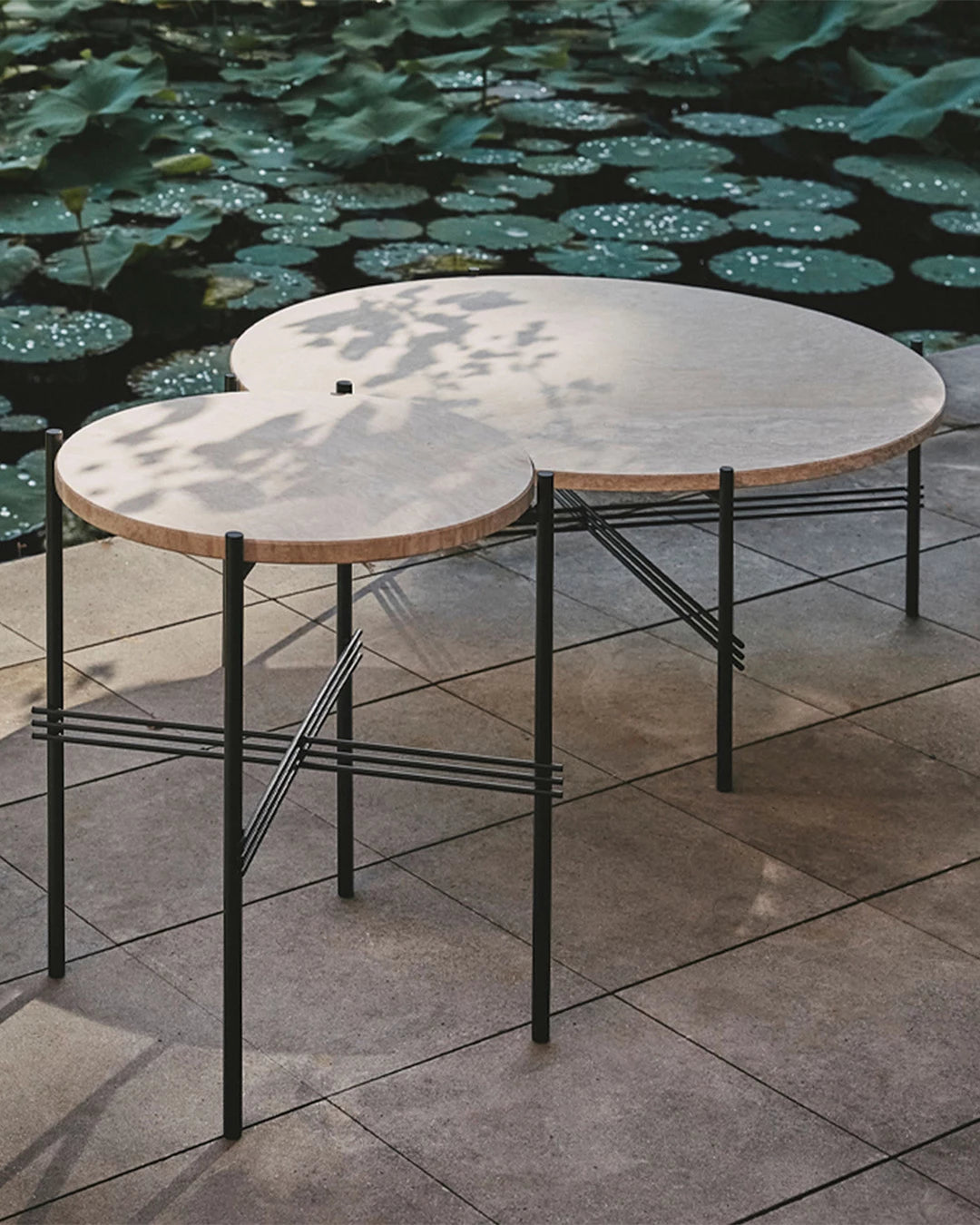 TS Outdoor Side Table by GUBI shown in an interior setting, view 2