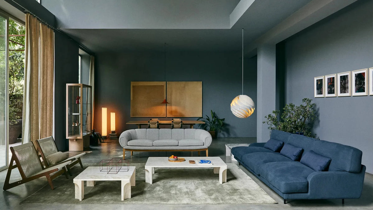 Unbound Floor Lamp by GUBI shown in an interior setting, view 1