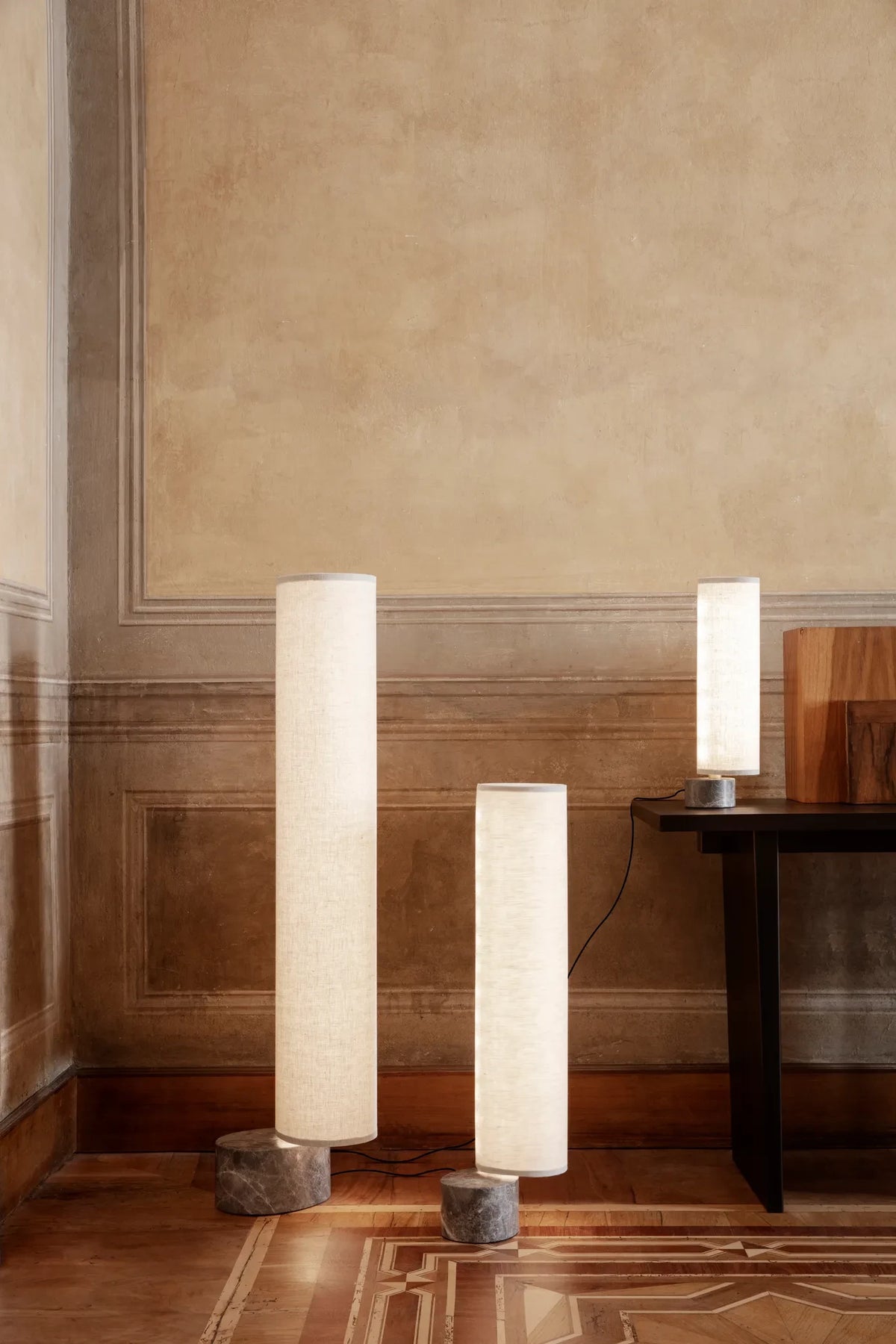 Unbound Table Lamp by GUBI shown in an interior setting, view 2
