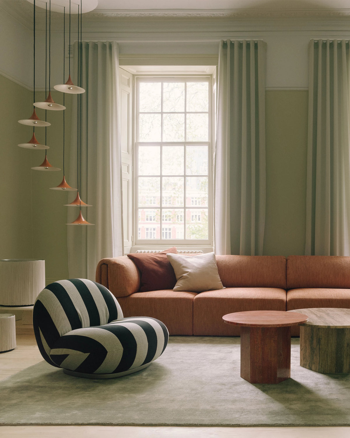 Wonder Back to back by GUBI shown in an interior setting, view 2