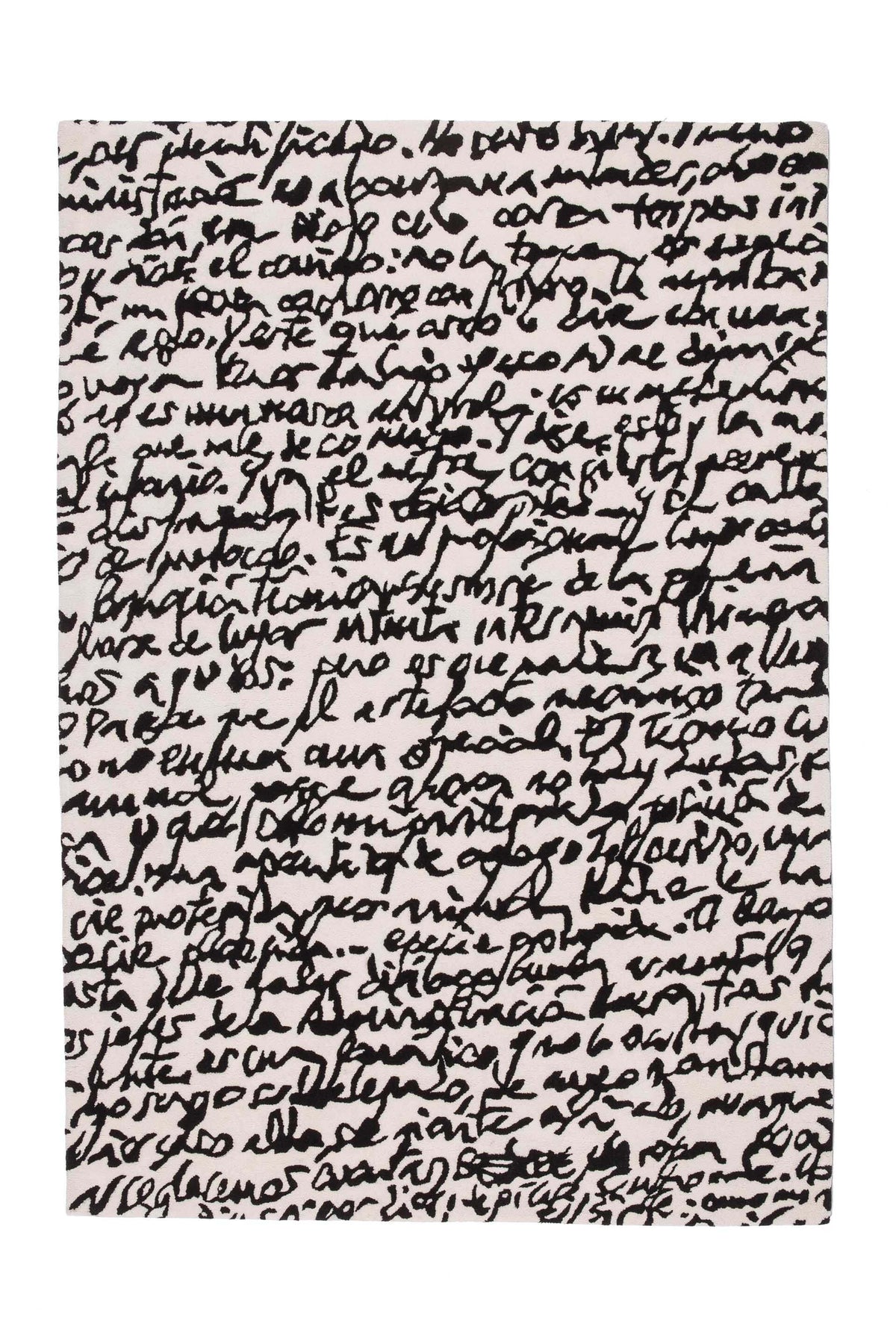 Black on White Manuscrit Rug — nanimarquina