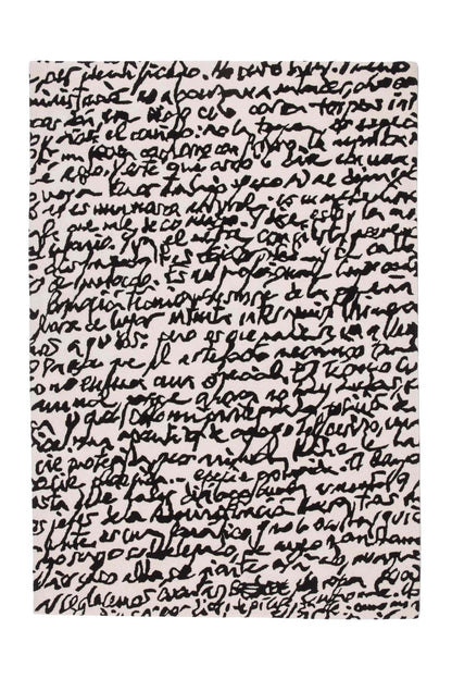 Black on White Manuscrit Rug — nanimarquina