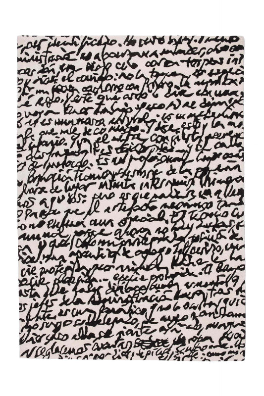 Black on White Manuscrit Rug — nanimarquina