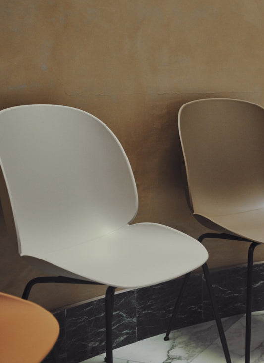 Beetle Dining Chair, Un-Upholstered — V Beetle Dining Chair Conic Unupholstered Black AlabasterWhite