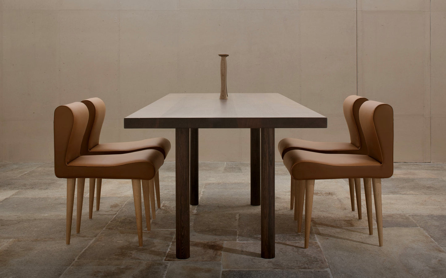 Peter Zumthor Sheep Chairs gathered around a dining table