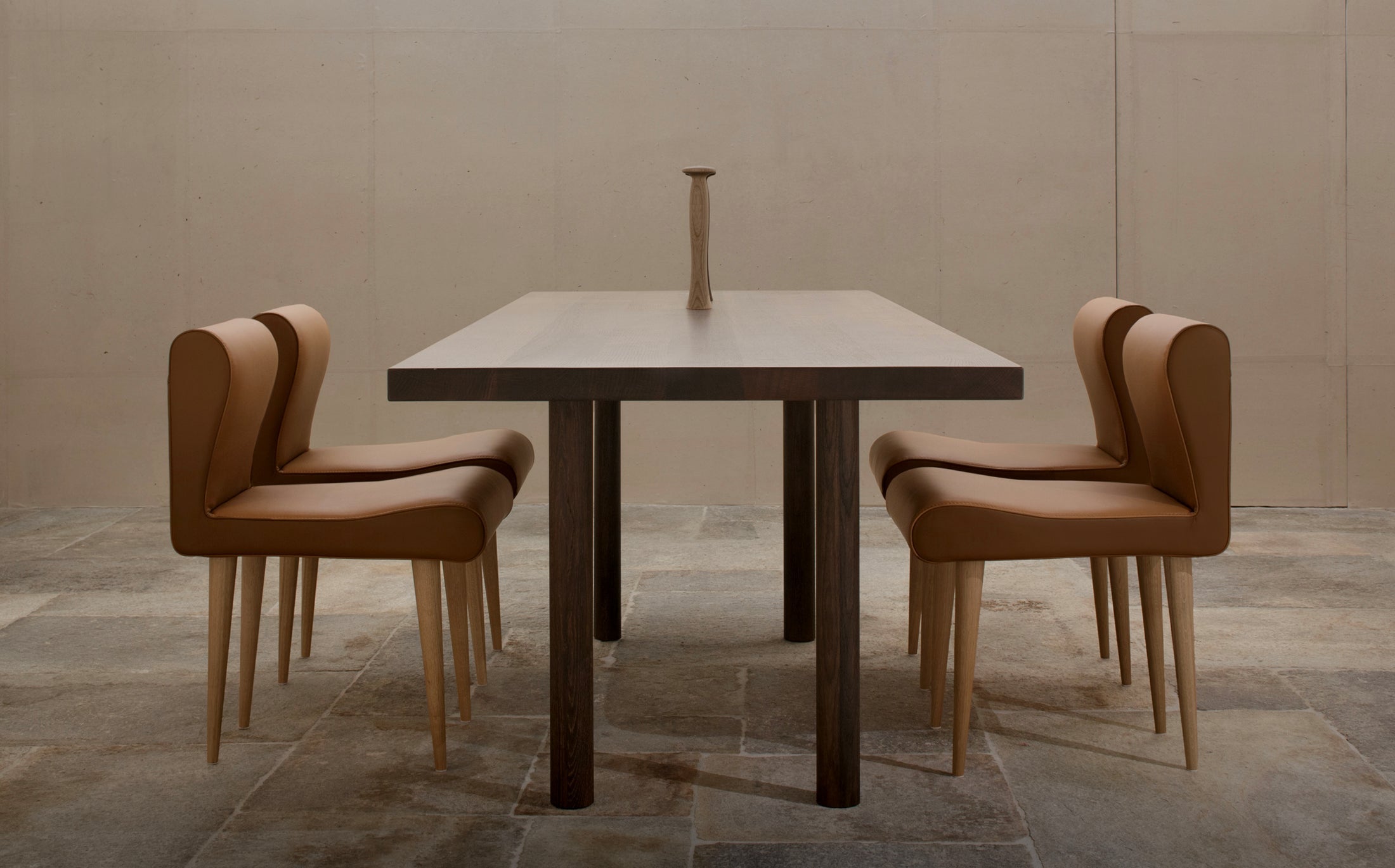Peter Zumthor Sheep Chairs gathered around a dining table