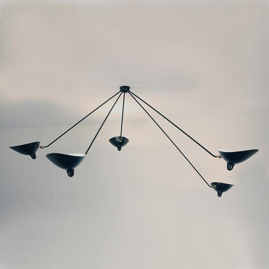 Five-Arm Spider Ceiling Lamp, Éditions Serge Mouille — source: sergemouille.com