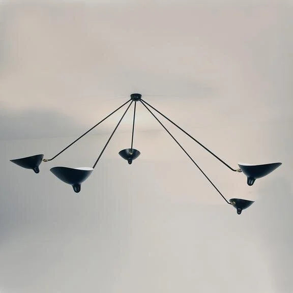 Five-Arm Spider Ceiling Lamp, detail — Éditions Serge Mouille, source: sergemouille.com