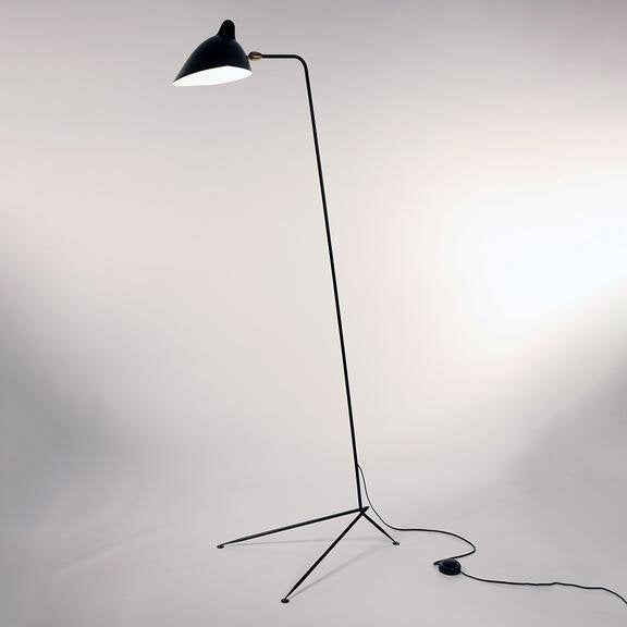One-Arm Floor Lamp, Éditions Serge Mouille — source: sergemouille.com
