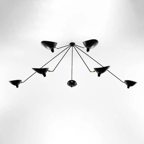 Seven-Arm Spider Ceiling Lamp, detail — Éditions Serge Mouille, source: sergemouille.com