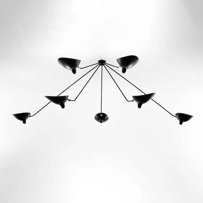 Seven-Arm Spider Ceiling Lamp, detail — Éditions Serge Mouille, source: sergemouille.com