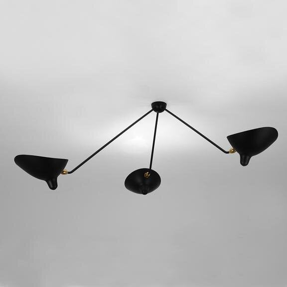 Three-Arm Spider Ceiling Lamp, detail — Éditions Serge Mouille, source: sergemouille.com